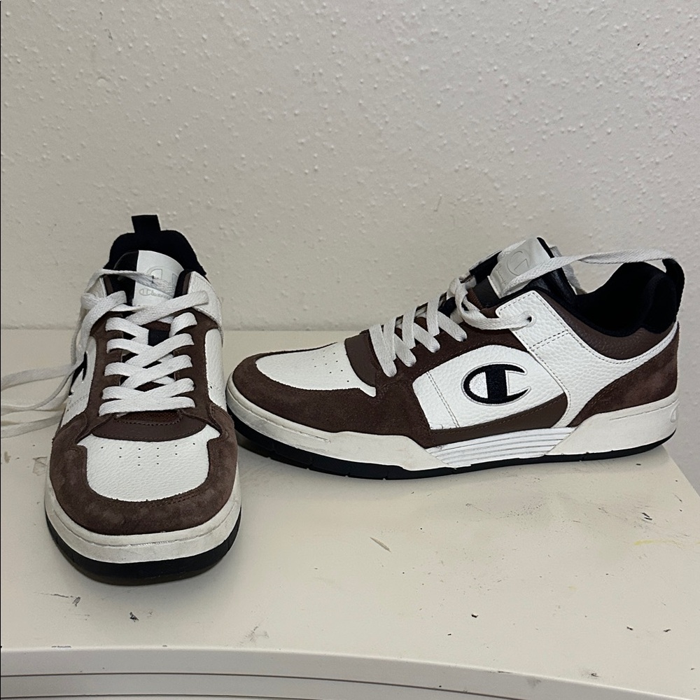 Champion Men's White and Brown Sneakers